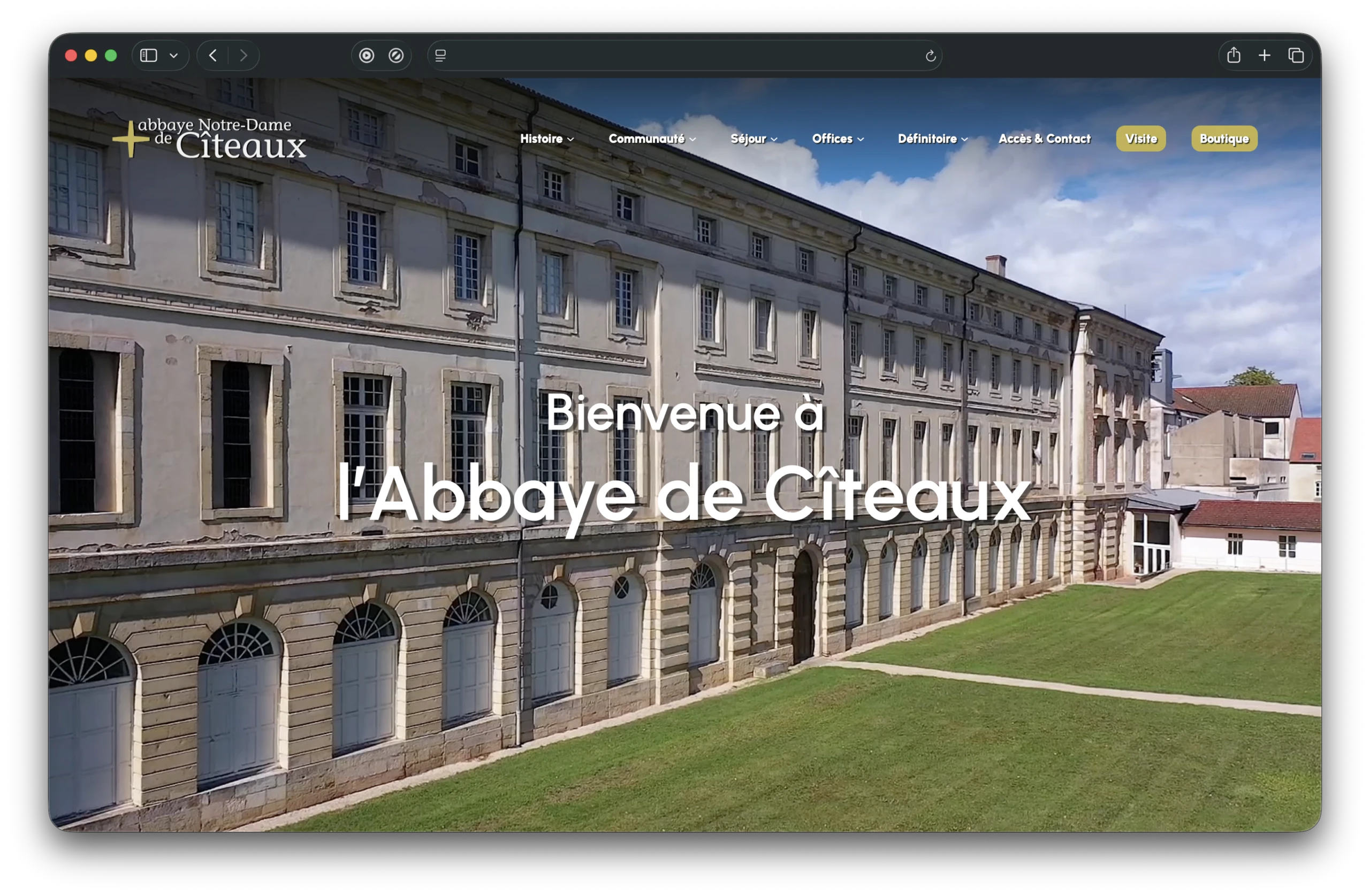 Nouveau site web de Abbaye Notre-Dame de Cîteaux