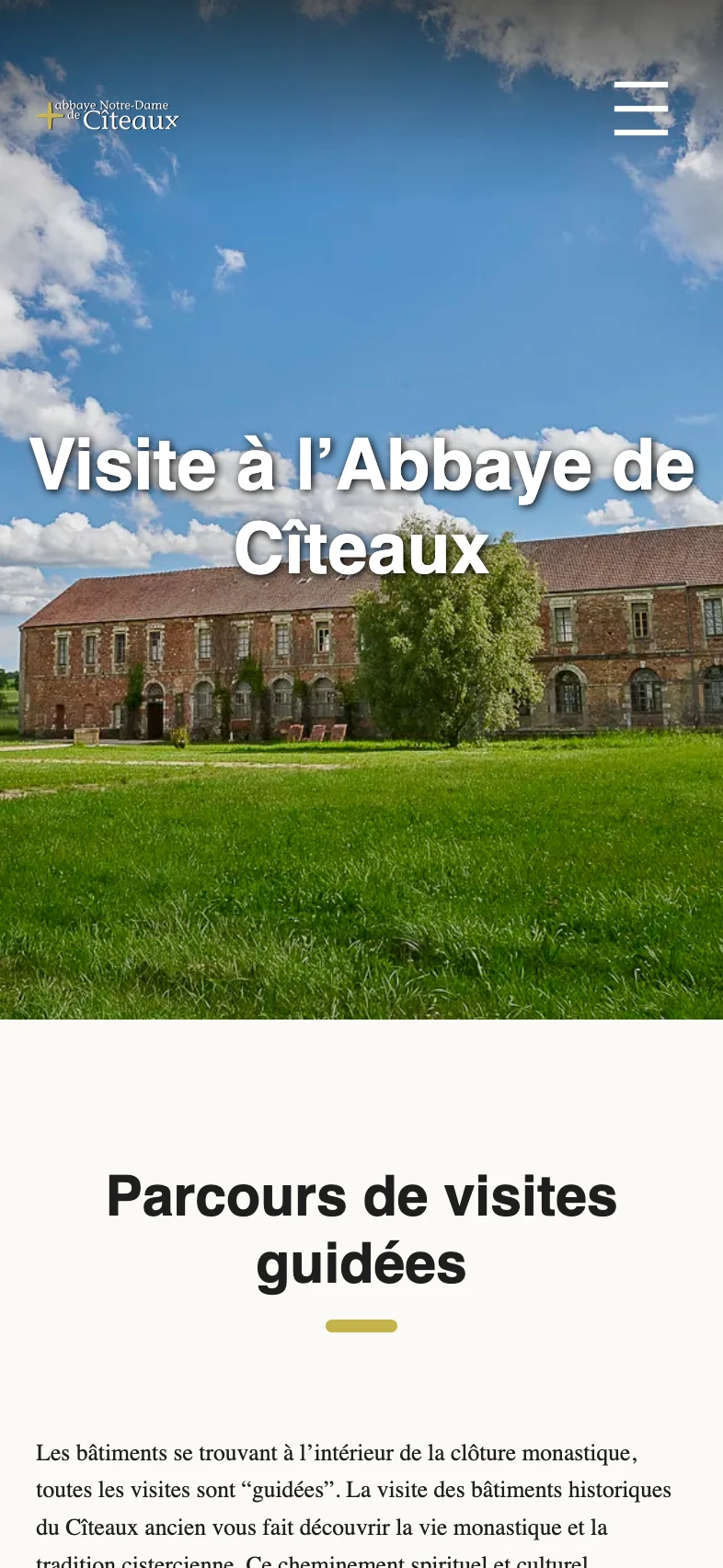Capture mobile du site